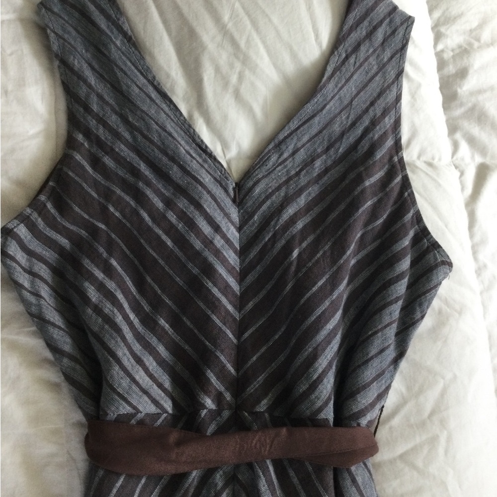 Sundance Allende Stripe Linen Dress Size 12/2 - Picture 7 of 9